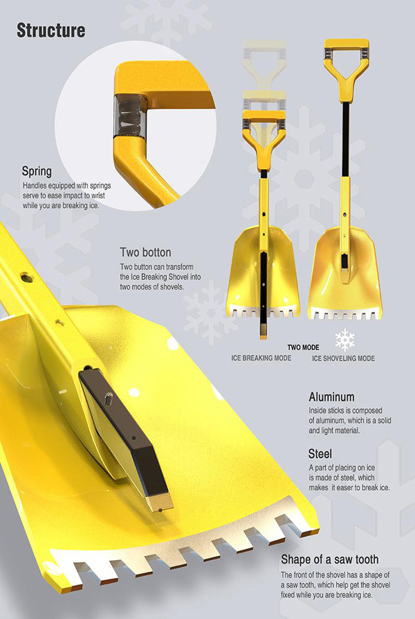 industrial design，product design，Shovel，tool，Snow removal，Sanitation，