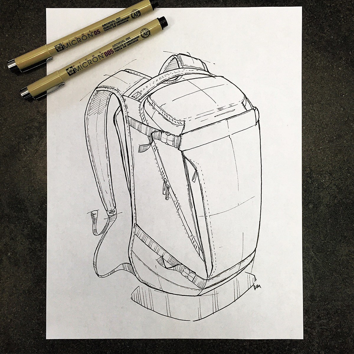 knapsack，product design，industrial design，Hand drawn，