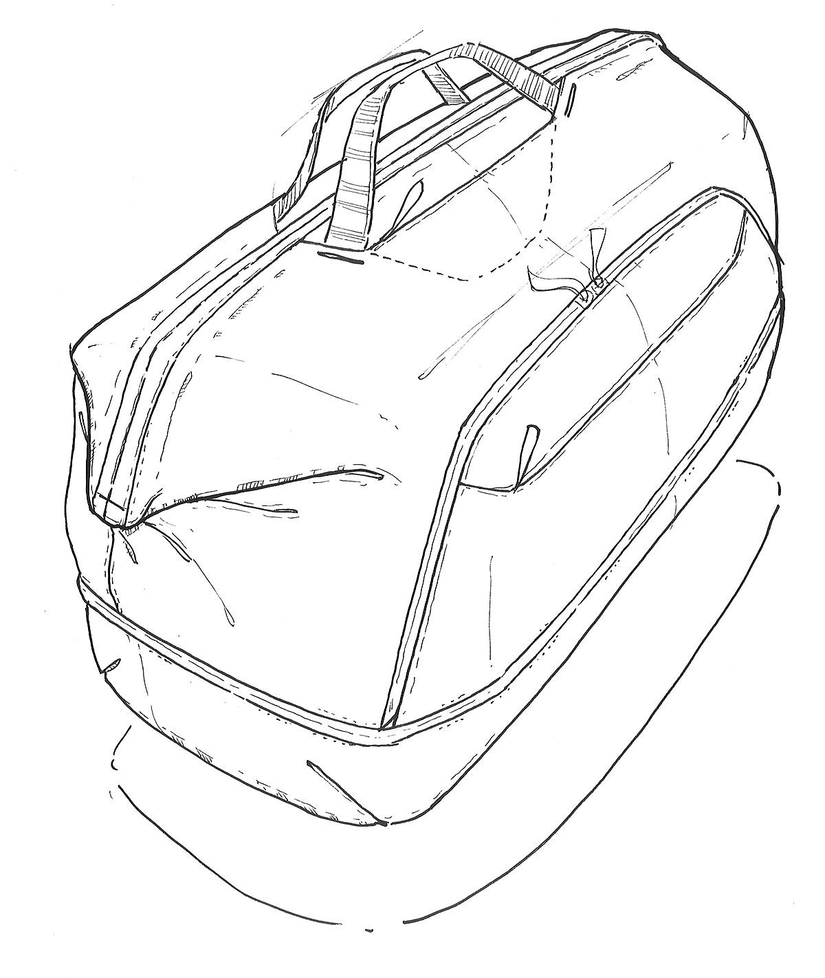 knapsack，product design，industrial design，Hand drawn，