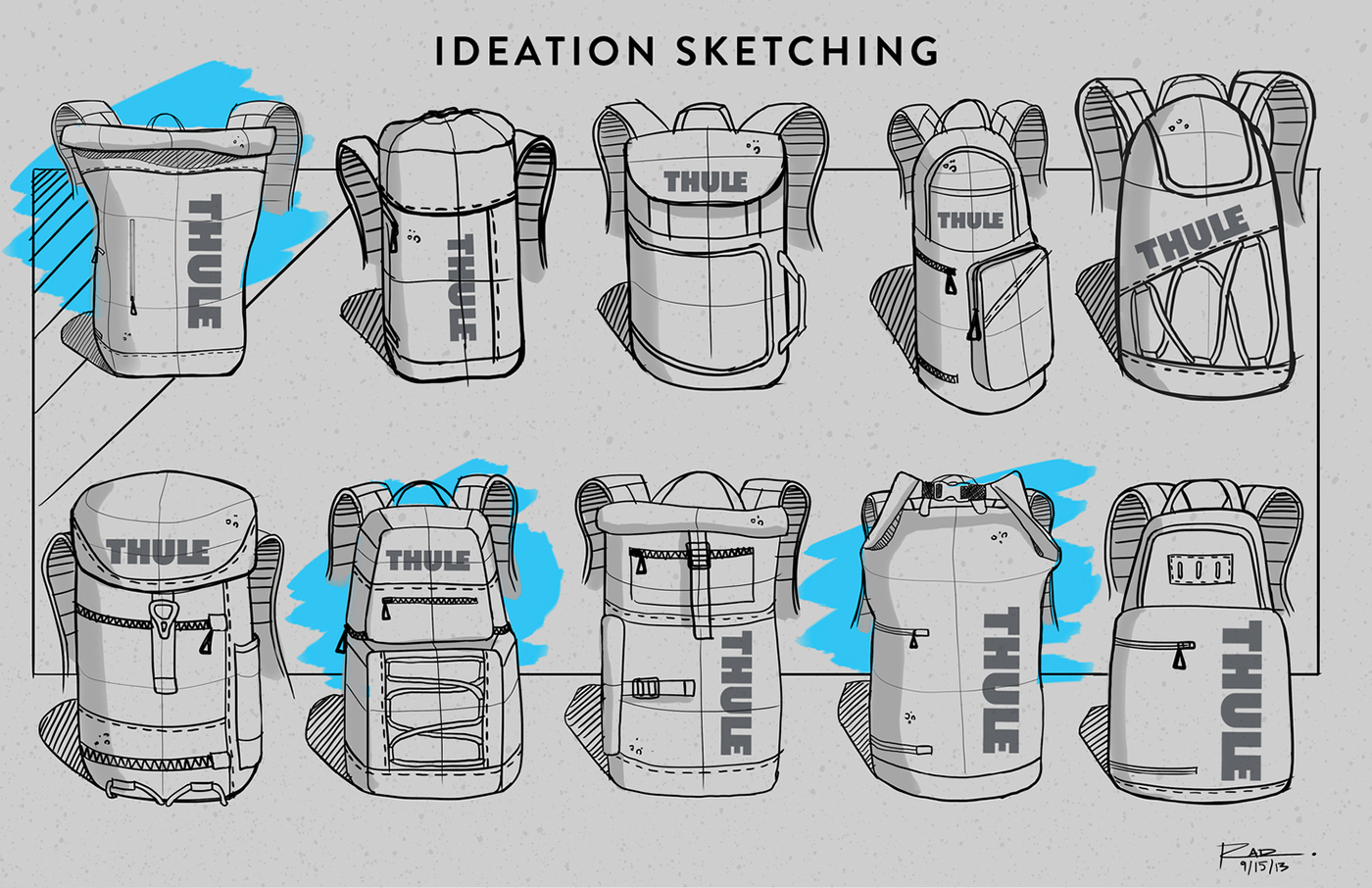 knapsack，fashion，DSLR，outdoors，on foot，Hand drawn，