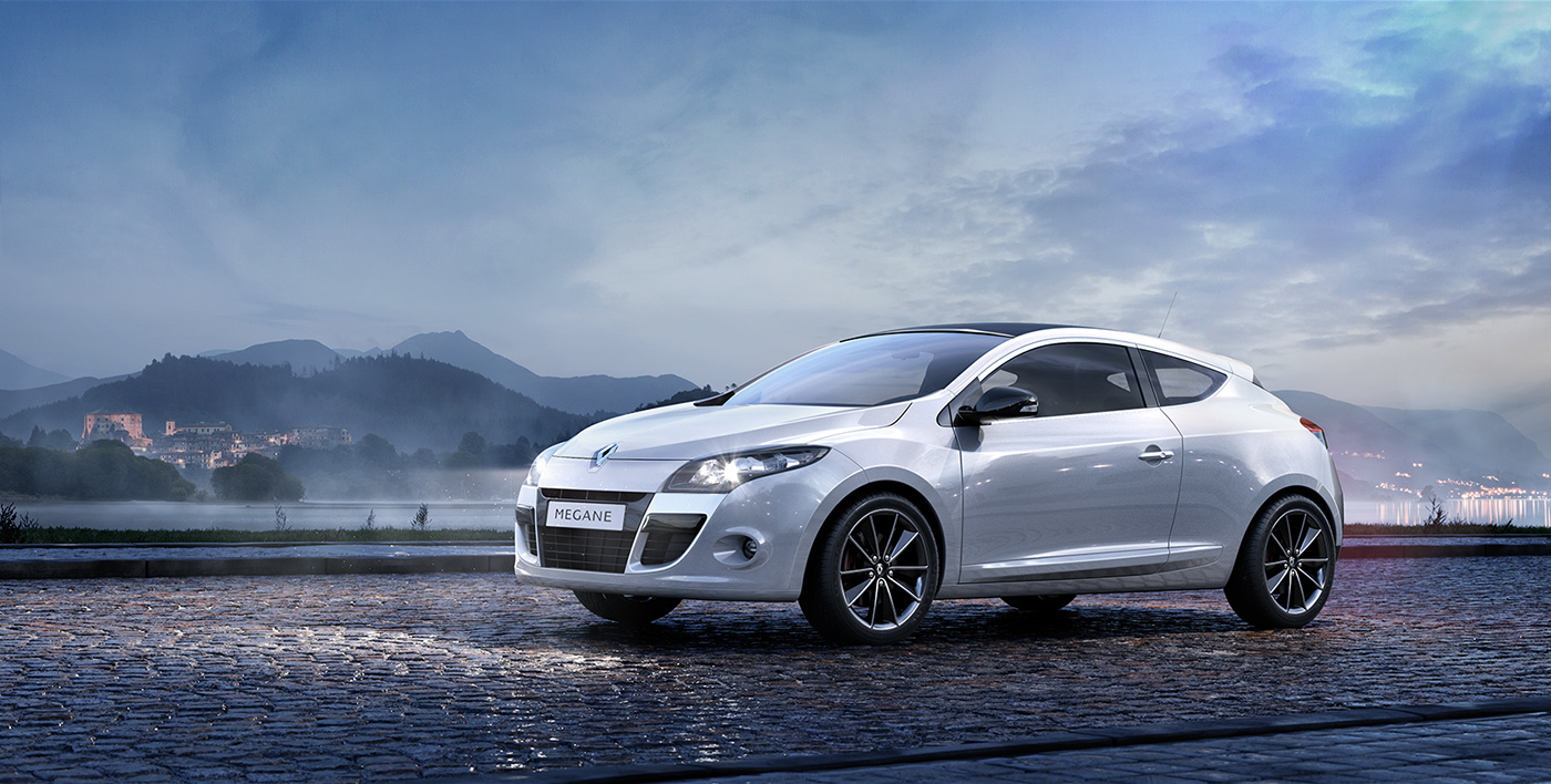 Renault Megane，Car，orange，white，