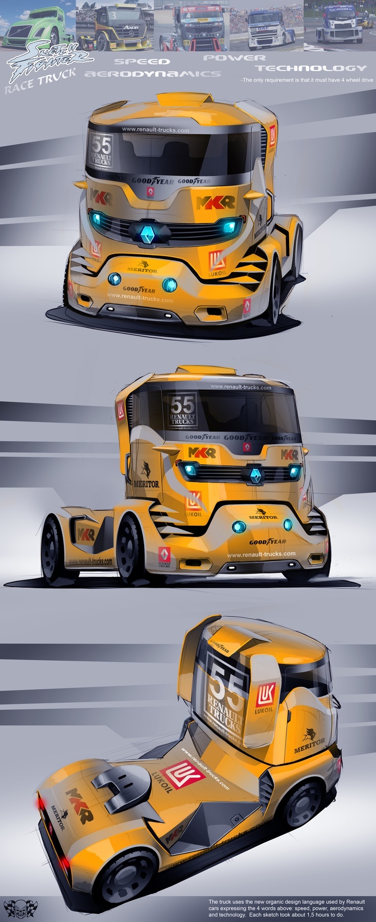 industrial design，conceptual design，vehicle，Heavy industry machinery，renault，truck，