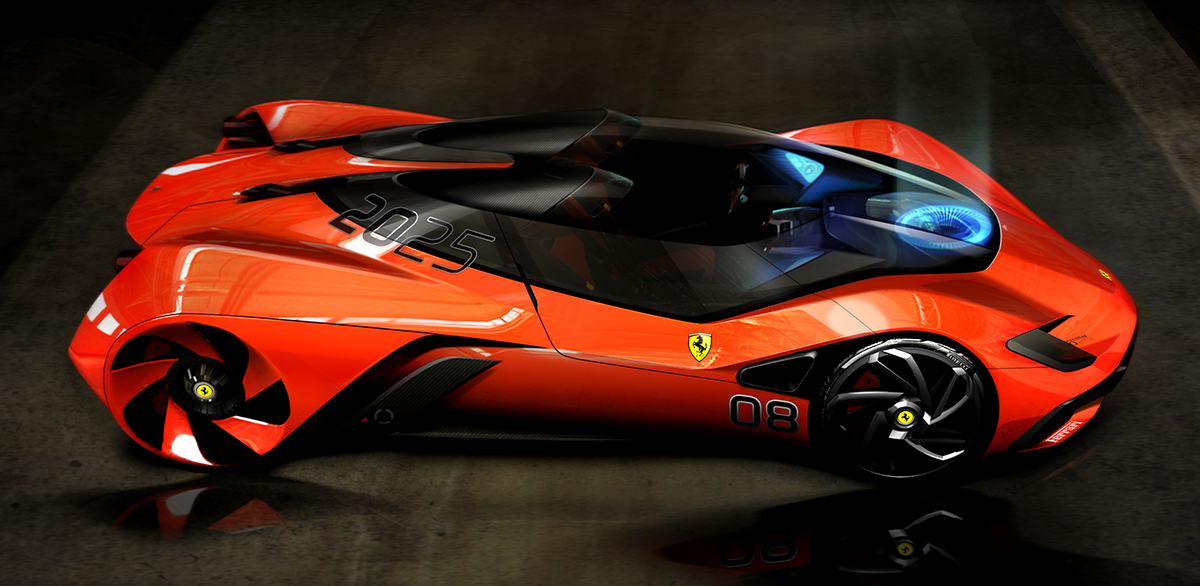Ferrari，concept，future，