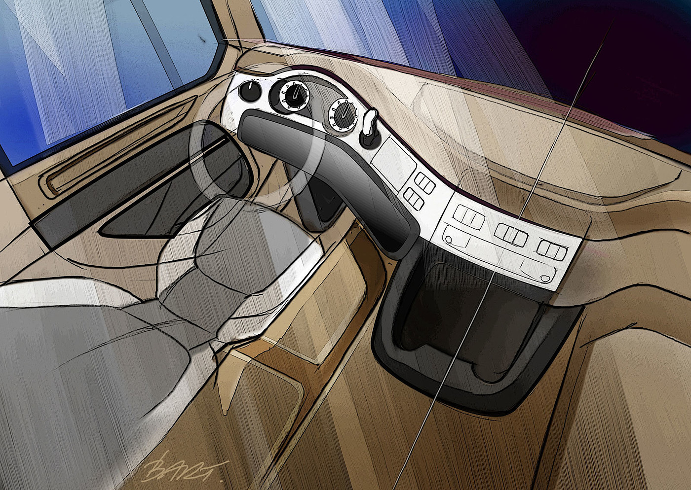industrial design，vehicle，Heavy industry machinery，truck，Doff，Hand drawn，
