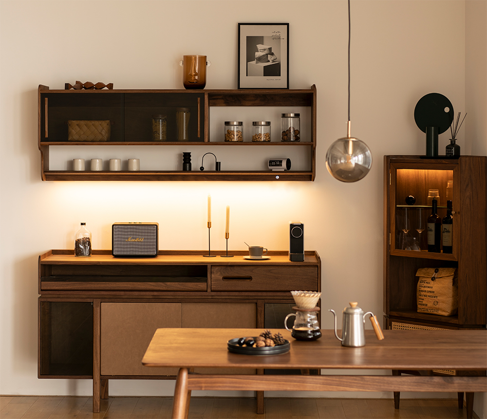 Solid wood furniture，Sideboard，Side cabinet，product design，Household products，