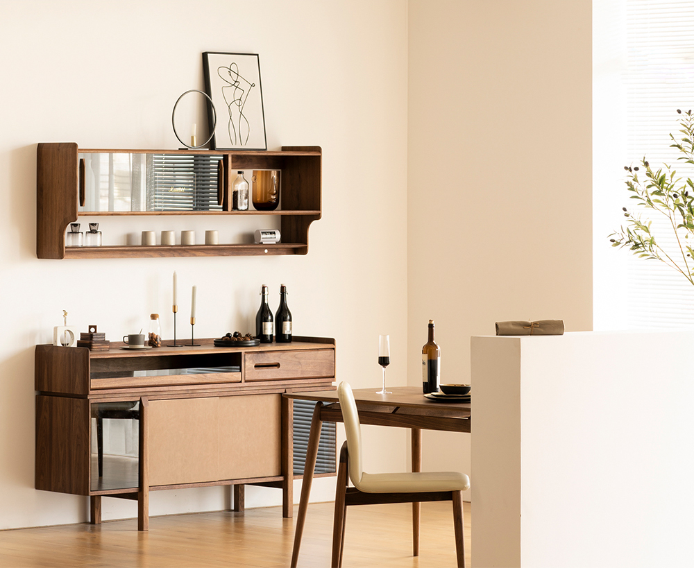 Solid wood furniture，Sideboard，Side cabinet，product design，Household products，