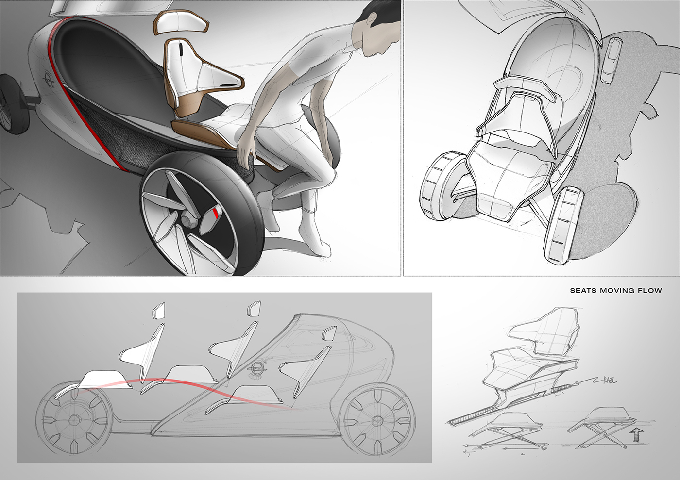 Pelican Opel，Concept Car，sketch，Automatic design，