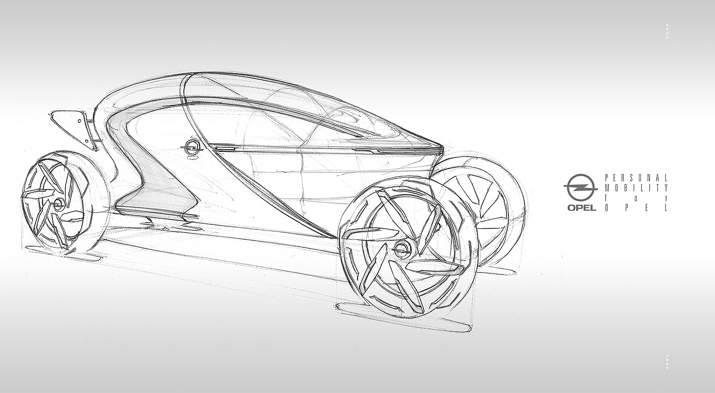 Pelican Opel，Concept Car，sketch，Automatic design，