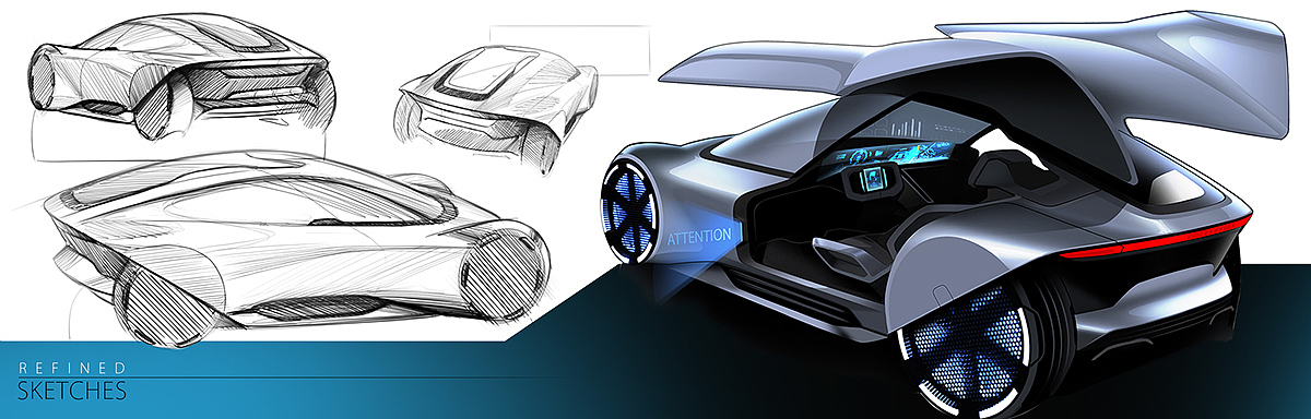 Automobile design，keyshot，photoshop，