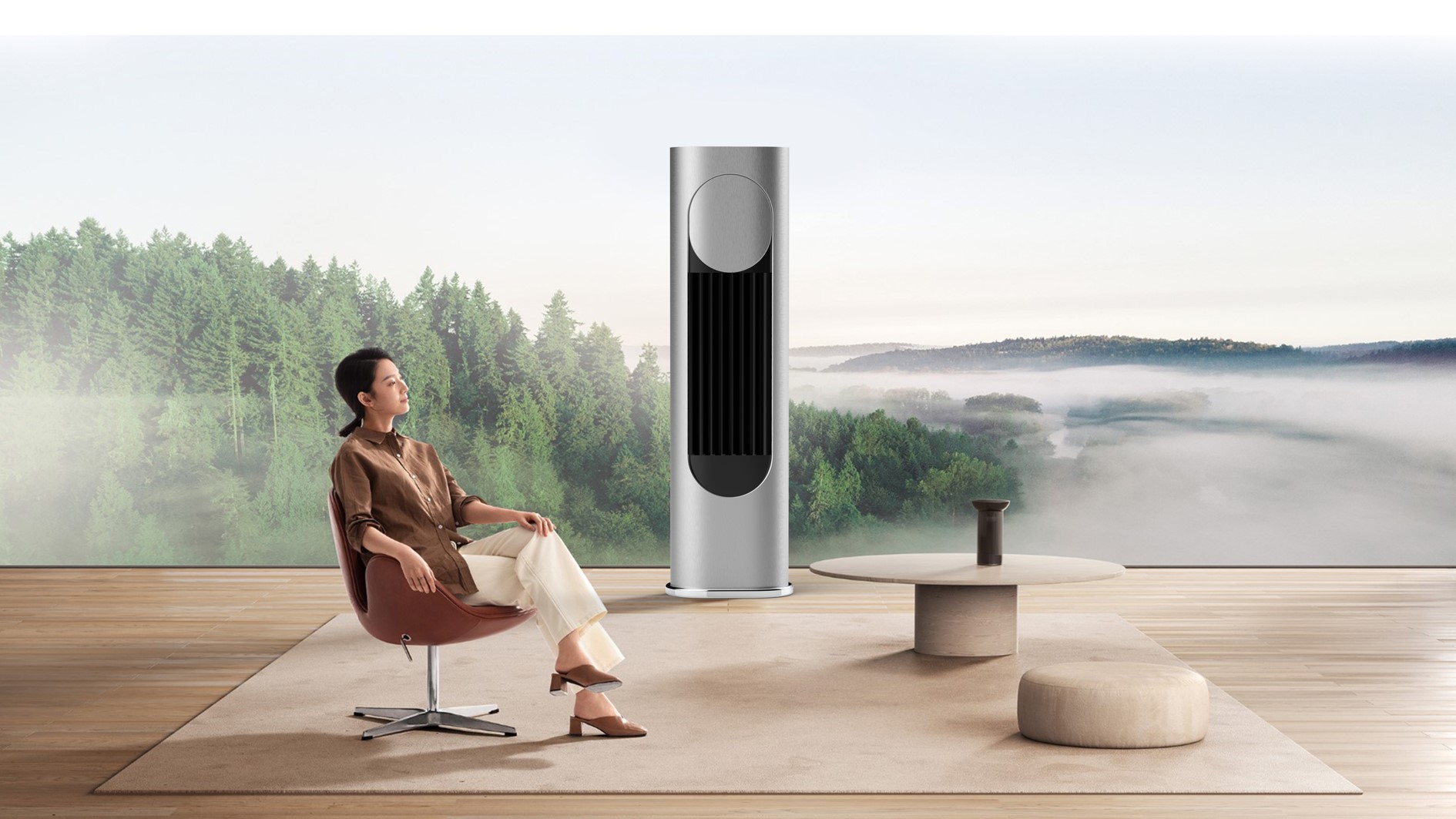 Flat, small footprint, large air outlet，