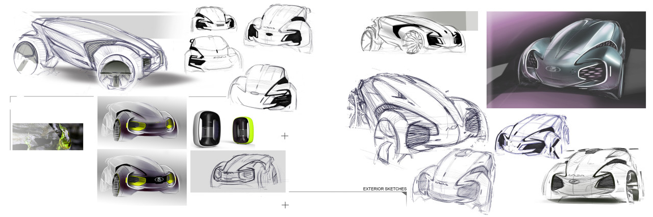 Multi angle，Graduation project，Render，Hand drawn，vehicle，