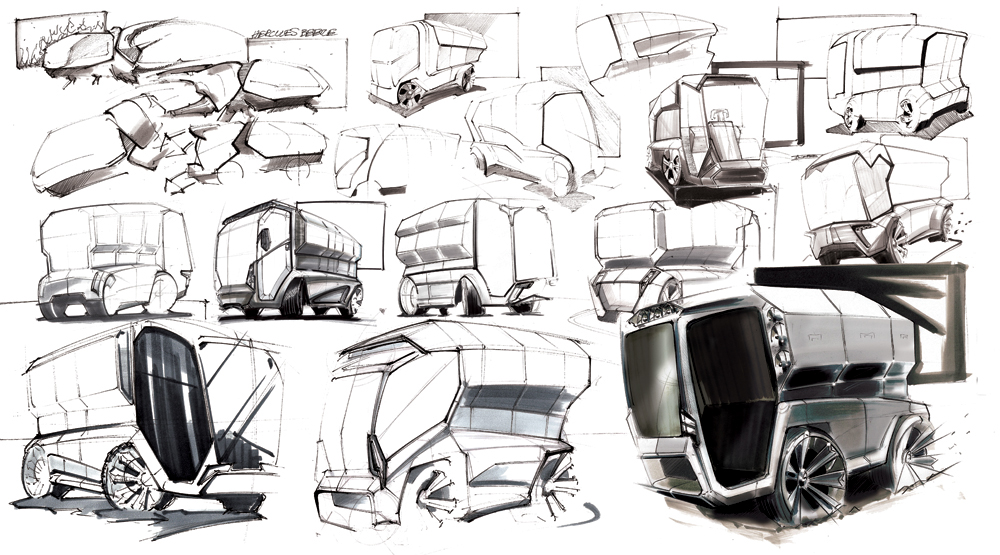 environment protection，vehicle，Render，Hand drawn，originality，
