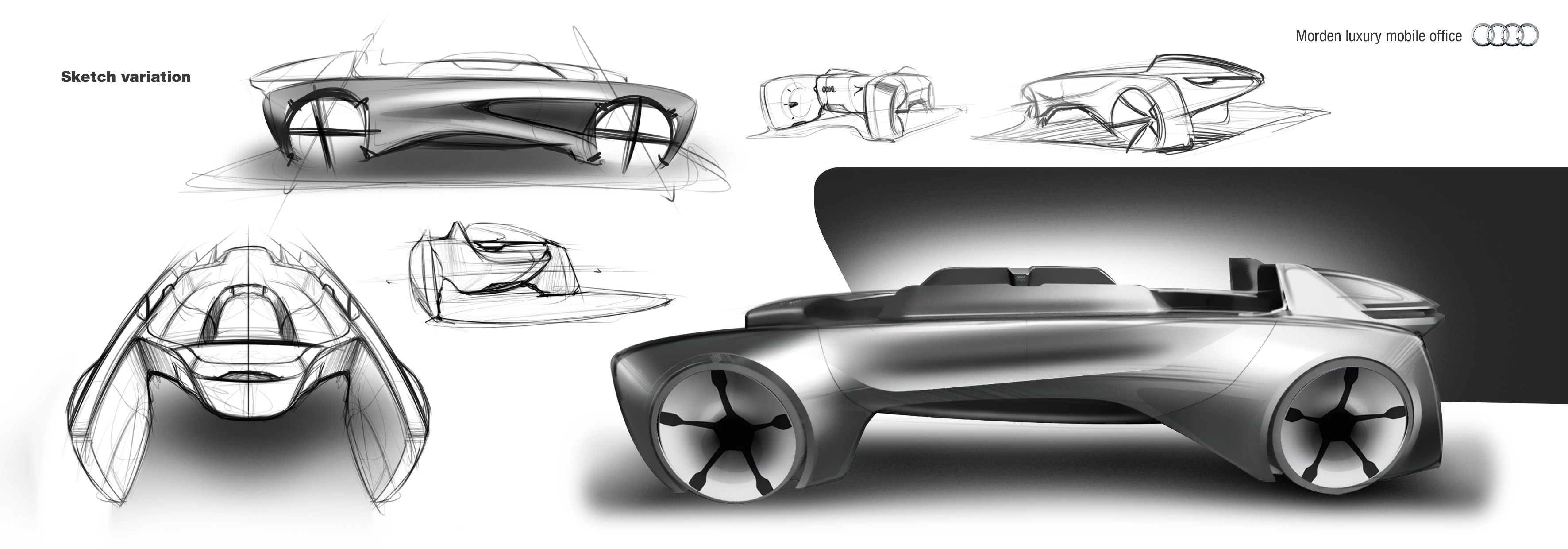 Concept Car，Traffic design，Hand drawn，Driverless，