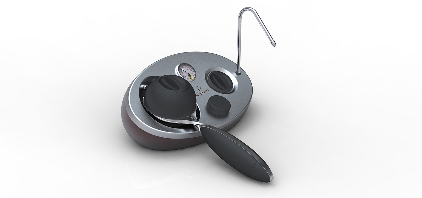 mypresis，Hand held coffee machine，black，product design，