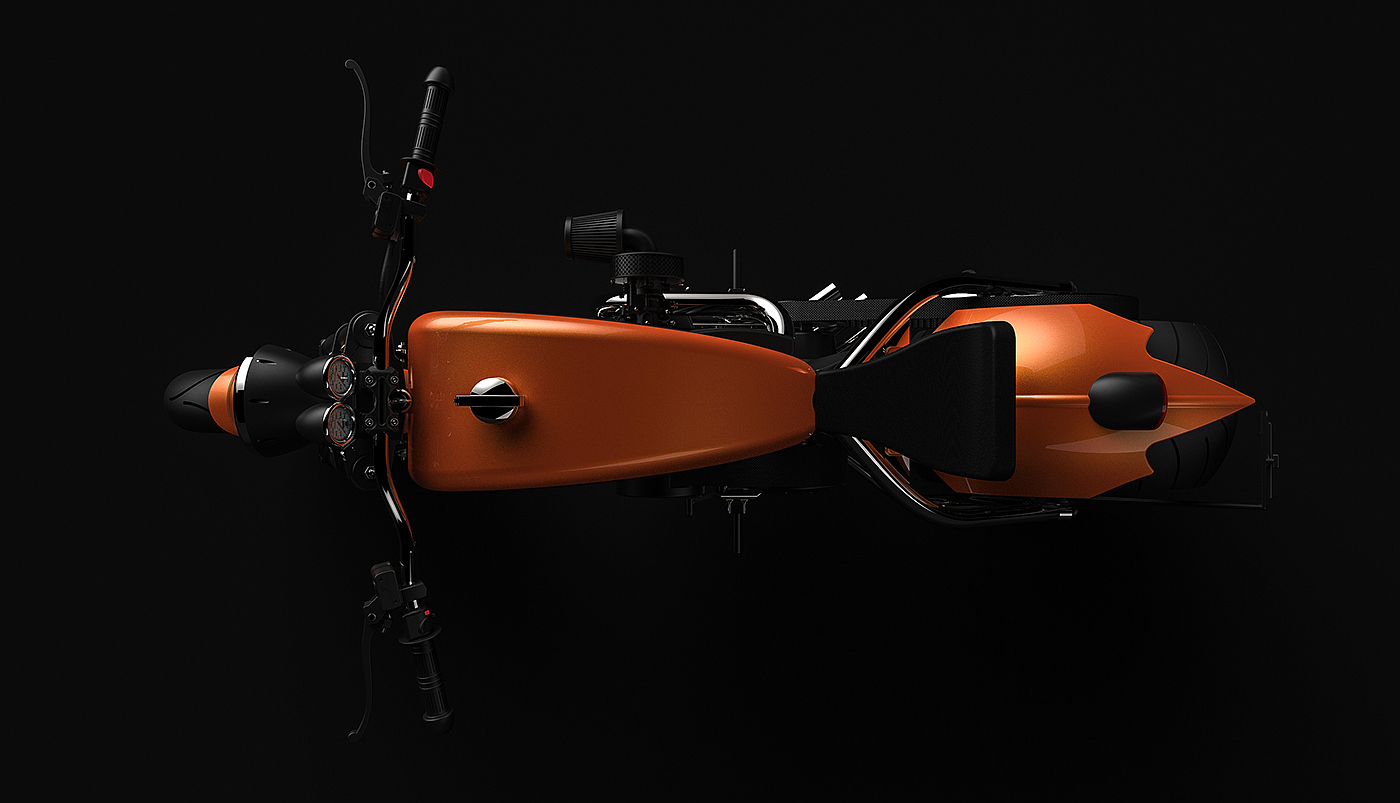 Harley Davidson，摩托车，橙色，1200，EVO，