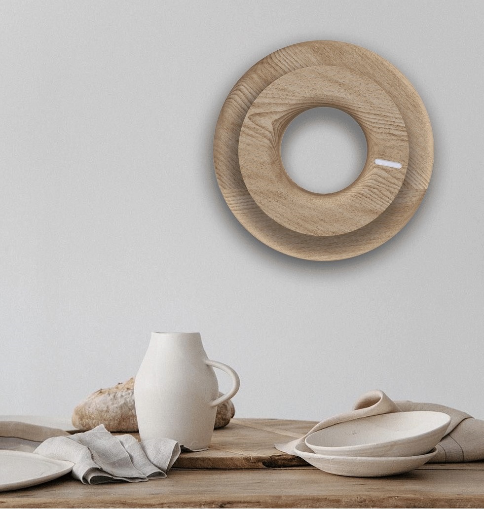 woodiness，circular，Guilherme Award，Extremely simple wind，Wall clock，