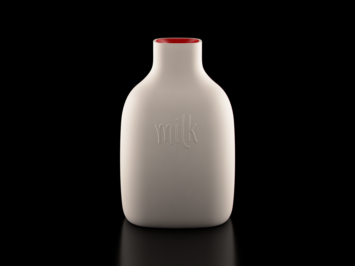 gules，white，packing，Milk bottle，love，