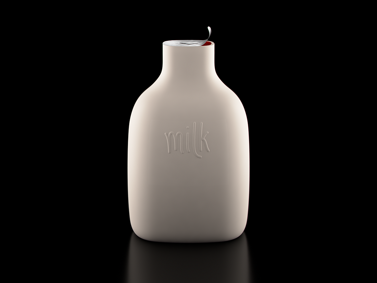 gules，white，packing，Milk bottle，love，