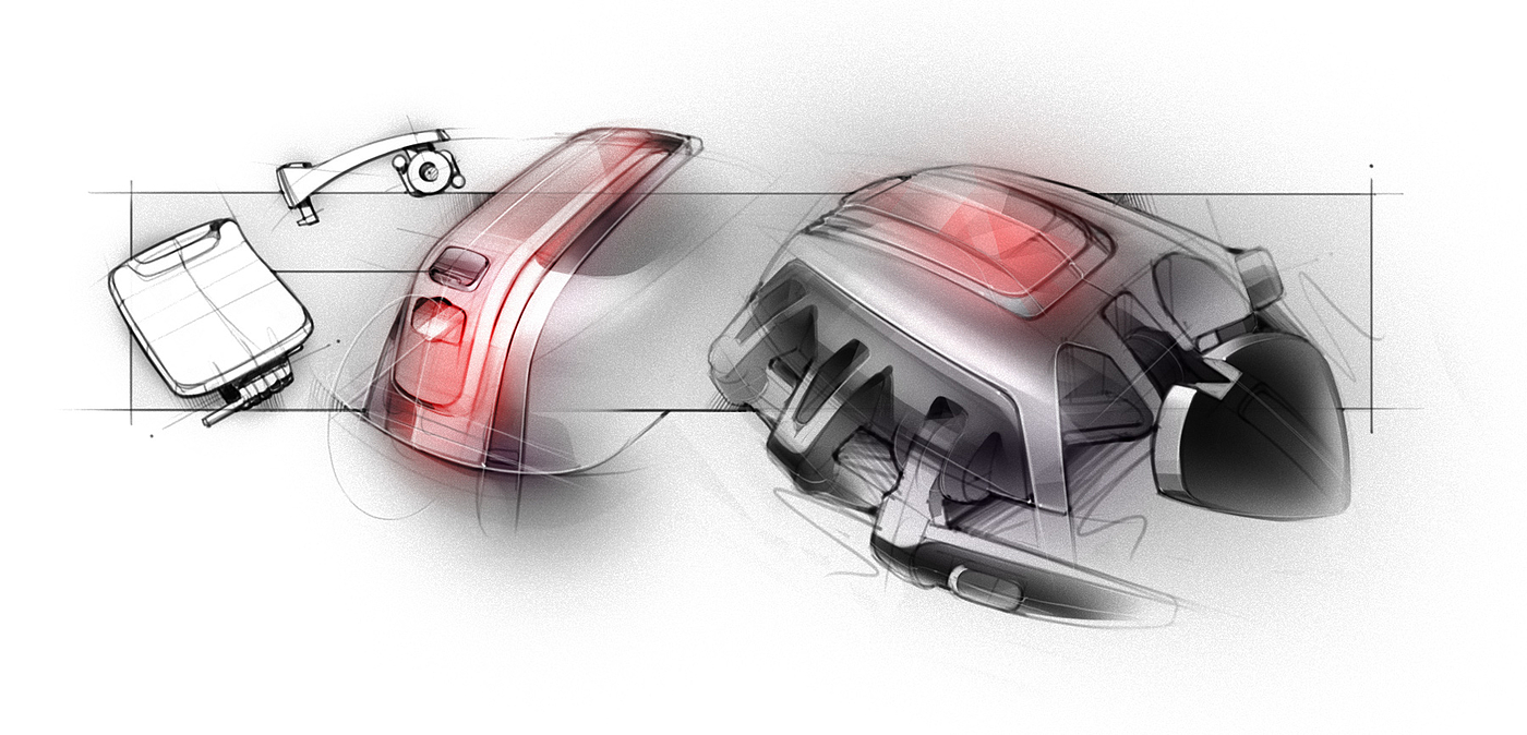 recreational machines，product design，Electronic apparatus，sketch，