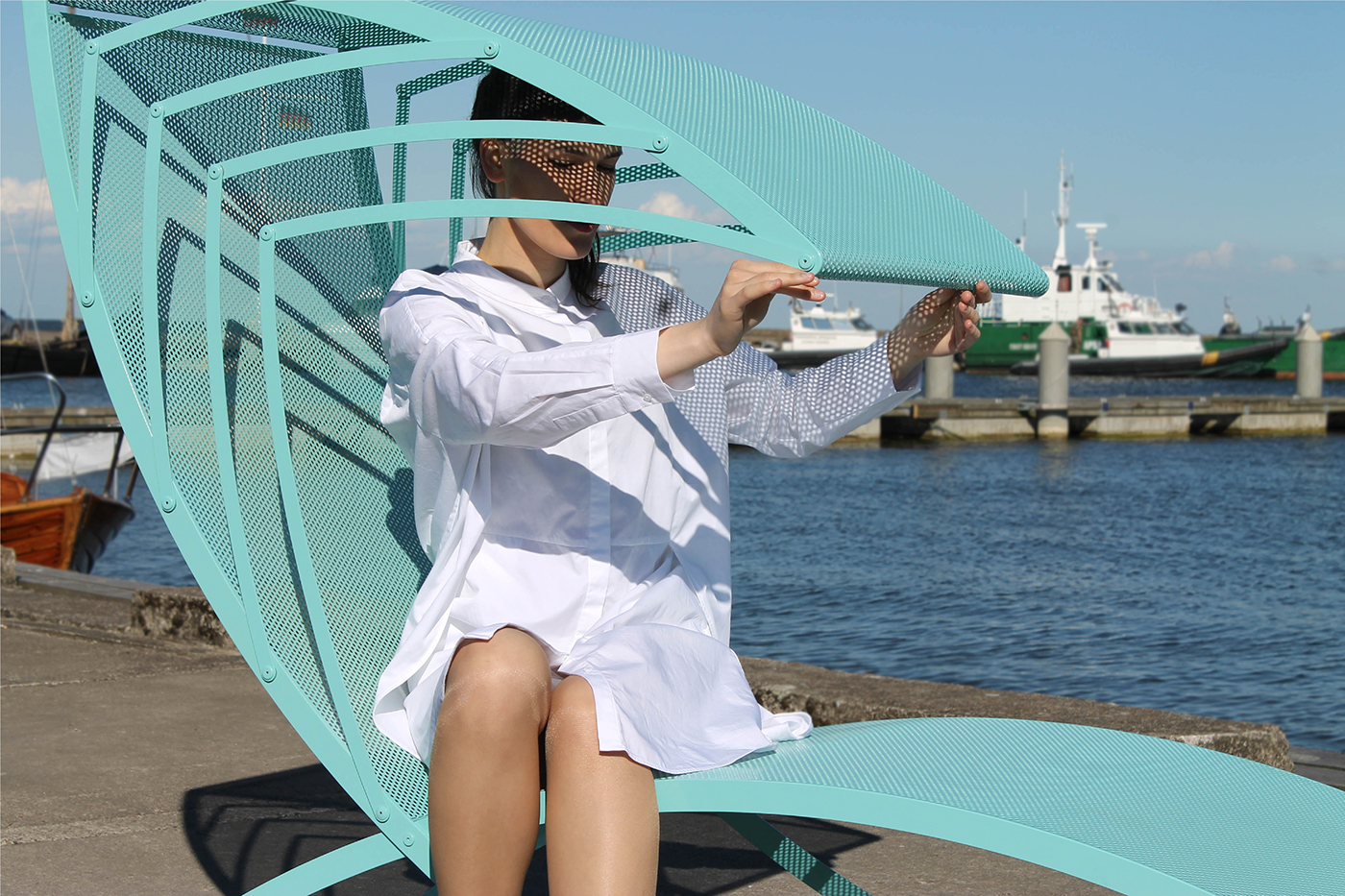 Ipanema，Agota Rimsaite，sandy beach，Sunscreen chair，