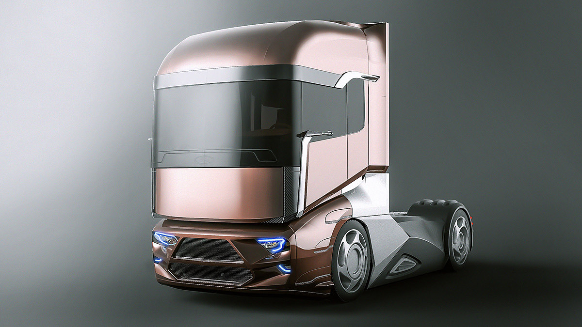 FORD truck，卡车，棕色，自动化设计，