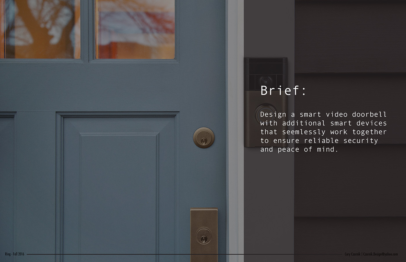 Security design，doorbell，black，