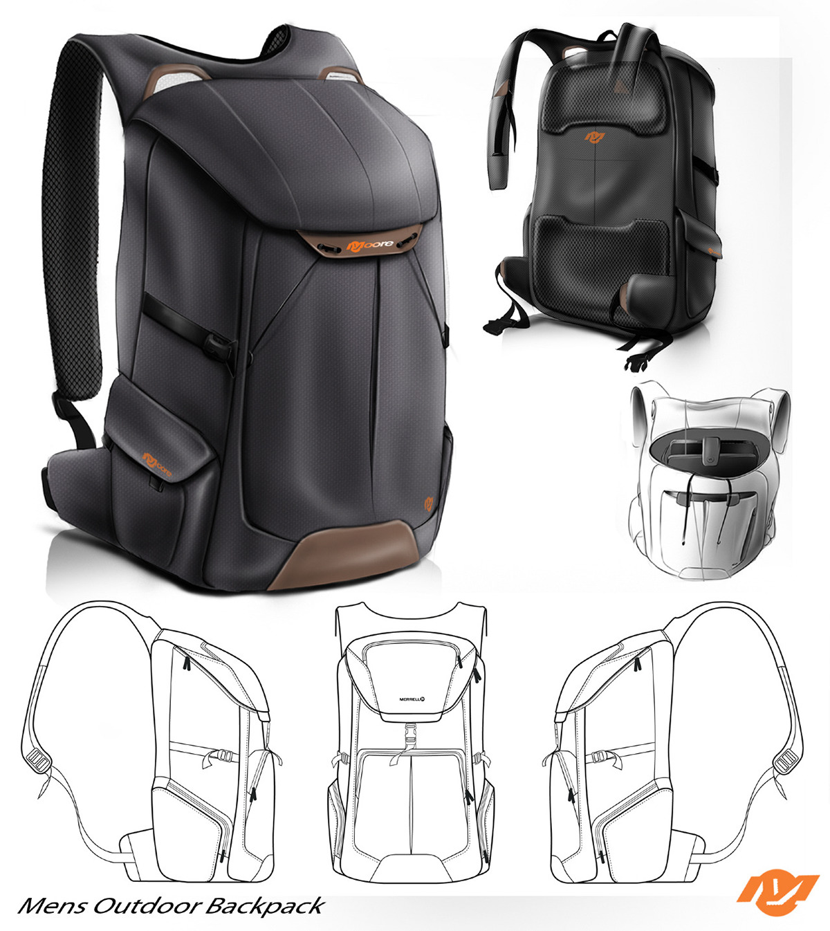 Backpack design，product design，Color matching，canvas，