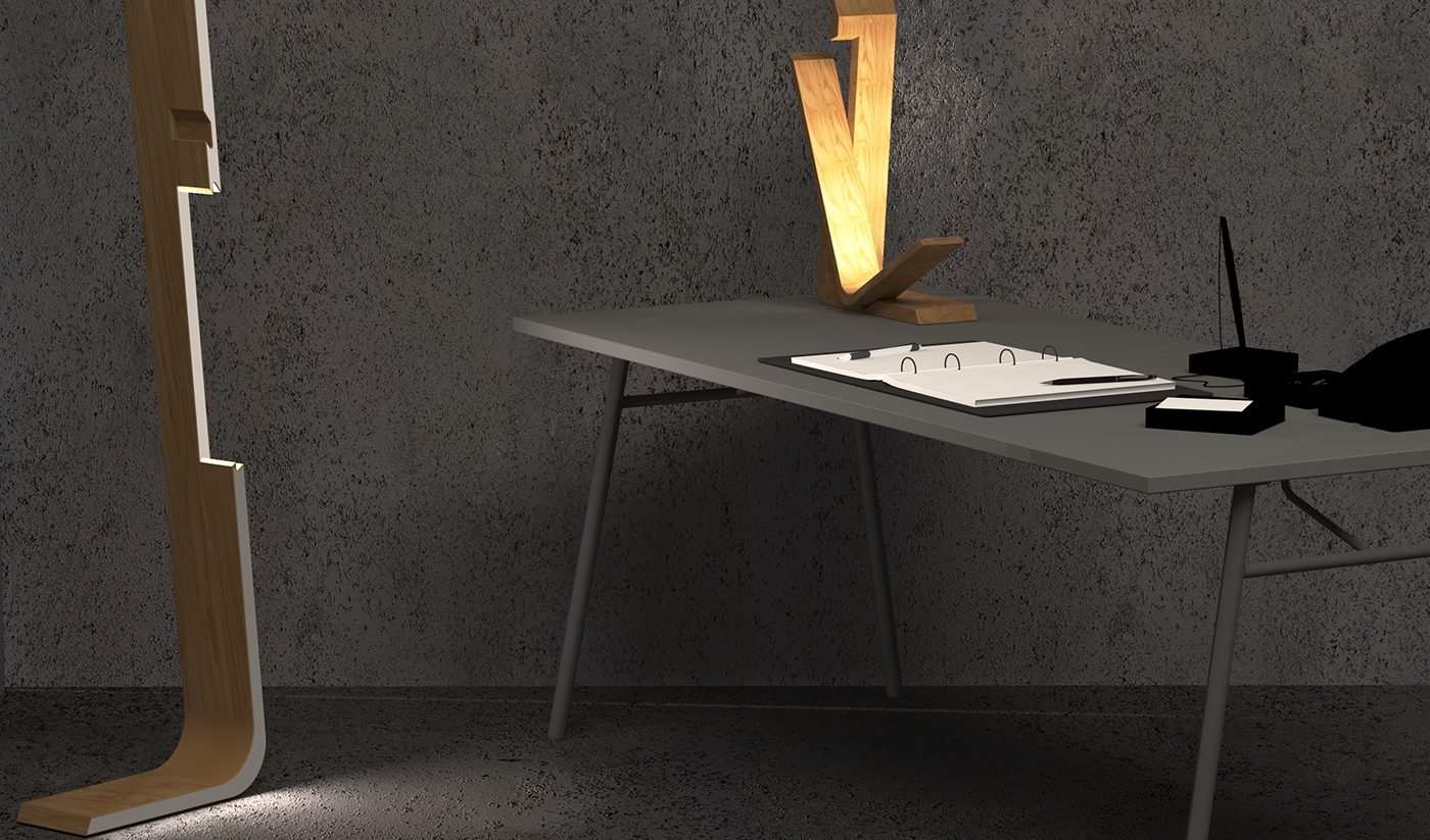 furniture design ，Desk lamp，wooden ，