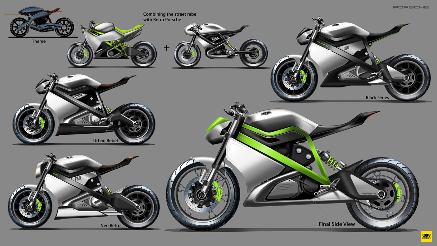 porsche，Automatic design，motorcycle，