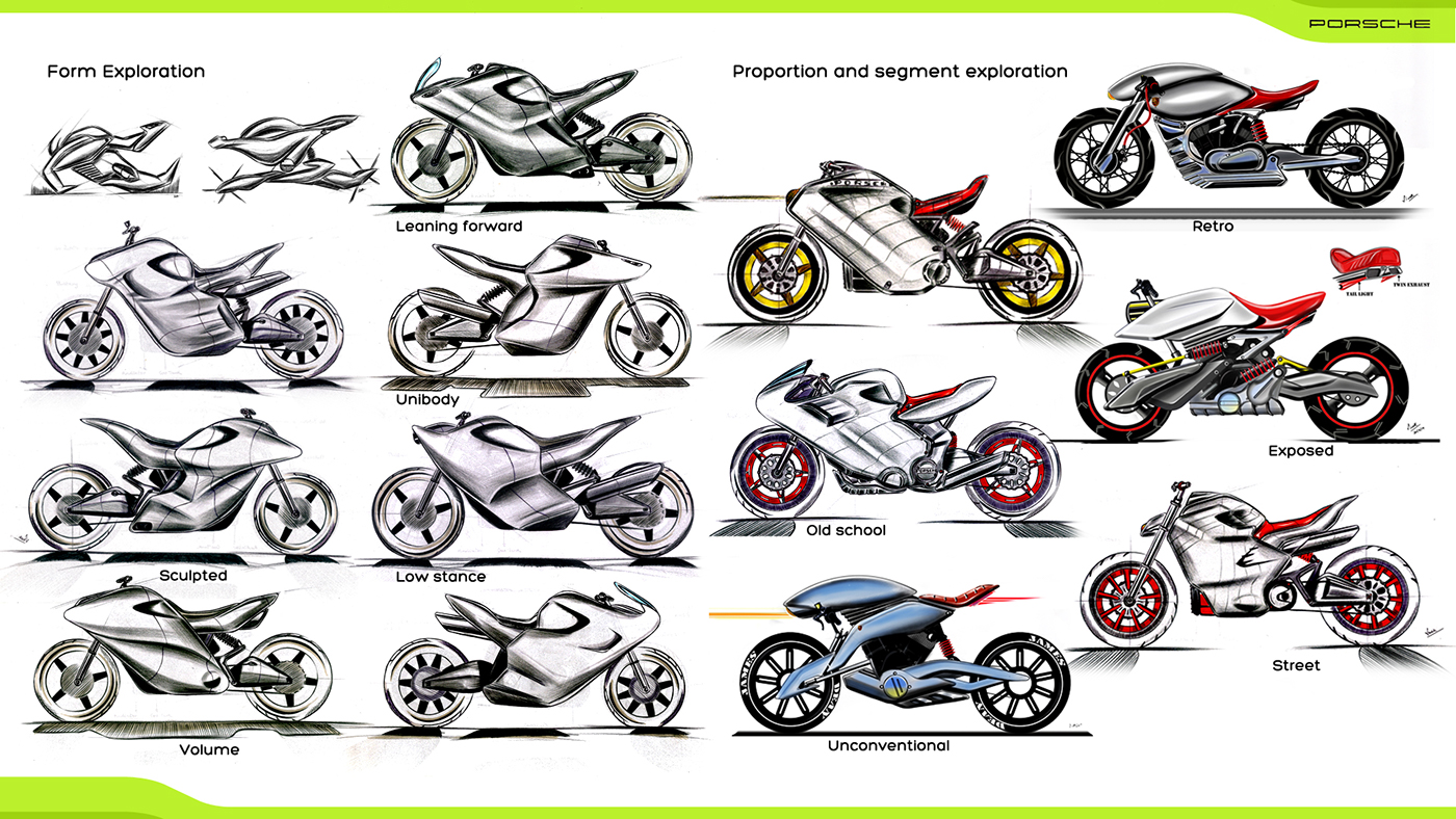 porsche，Automatic design，motorcycle，