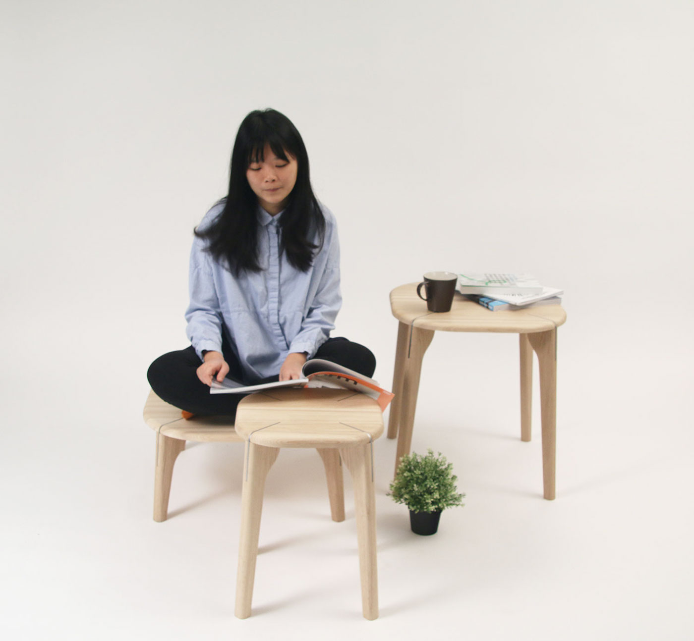 furniture design ，Metal，Wood ash，