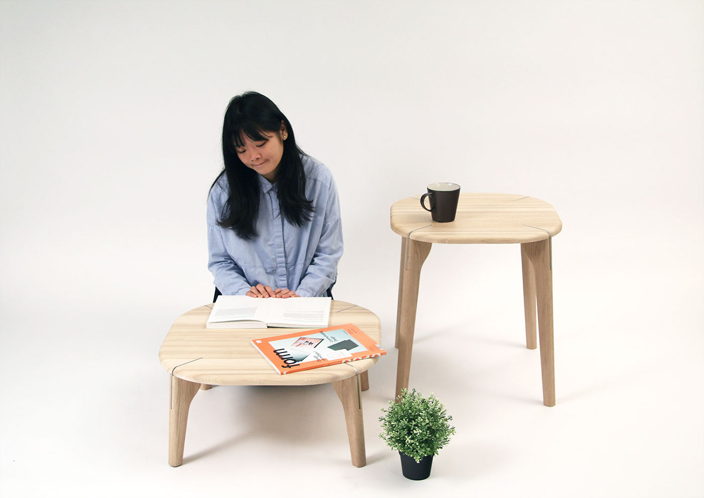 furniture design ，Metal，Wood ash，