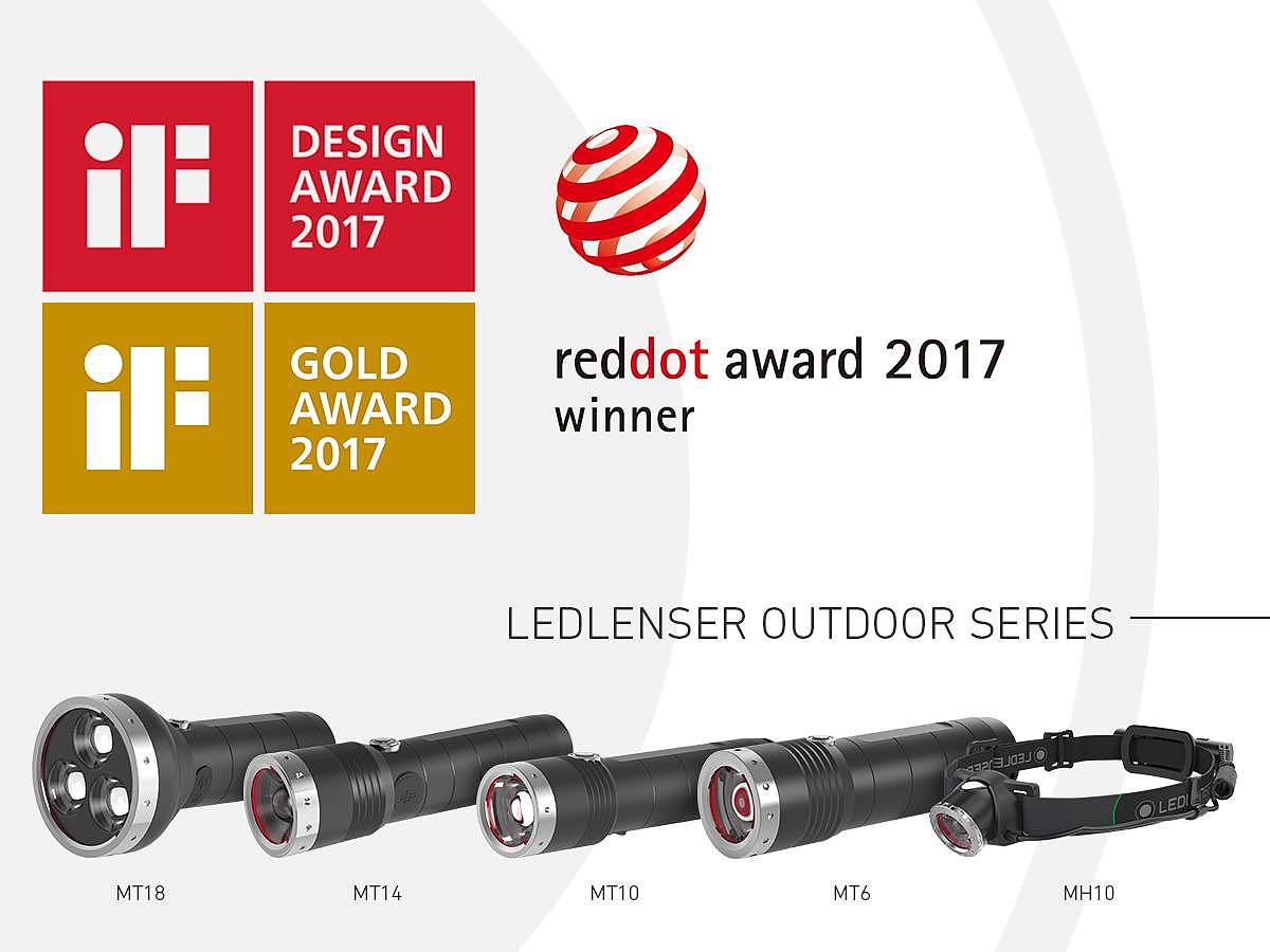 2017if Gold Award，Ledlenser MT6，MT10，MT14，MT18 flashlight，