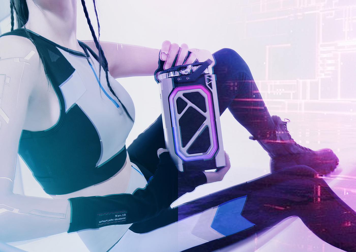 industrial design，product design，sound，Cyberpunk，future，RGB，intelligence，E-sports，
