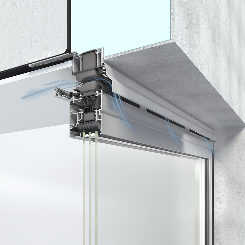 Panoramic glass exterior wall，35 PD，Schüco FWS，2017if Gold Award，