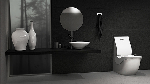 man-machine，bathroom，closestool，concept，Ergonomics，