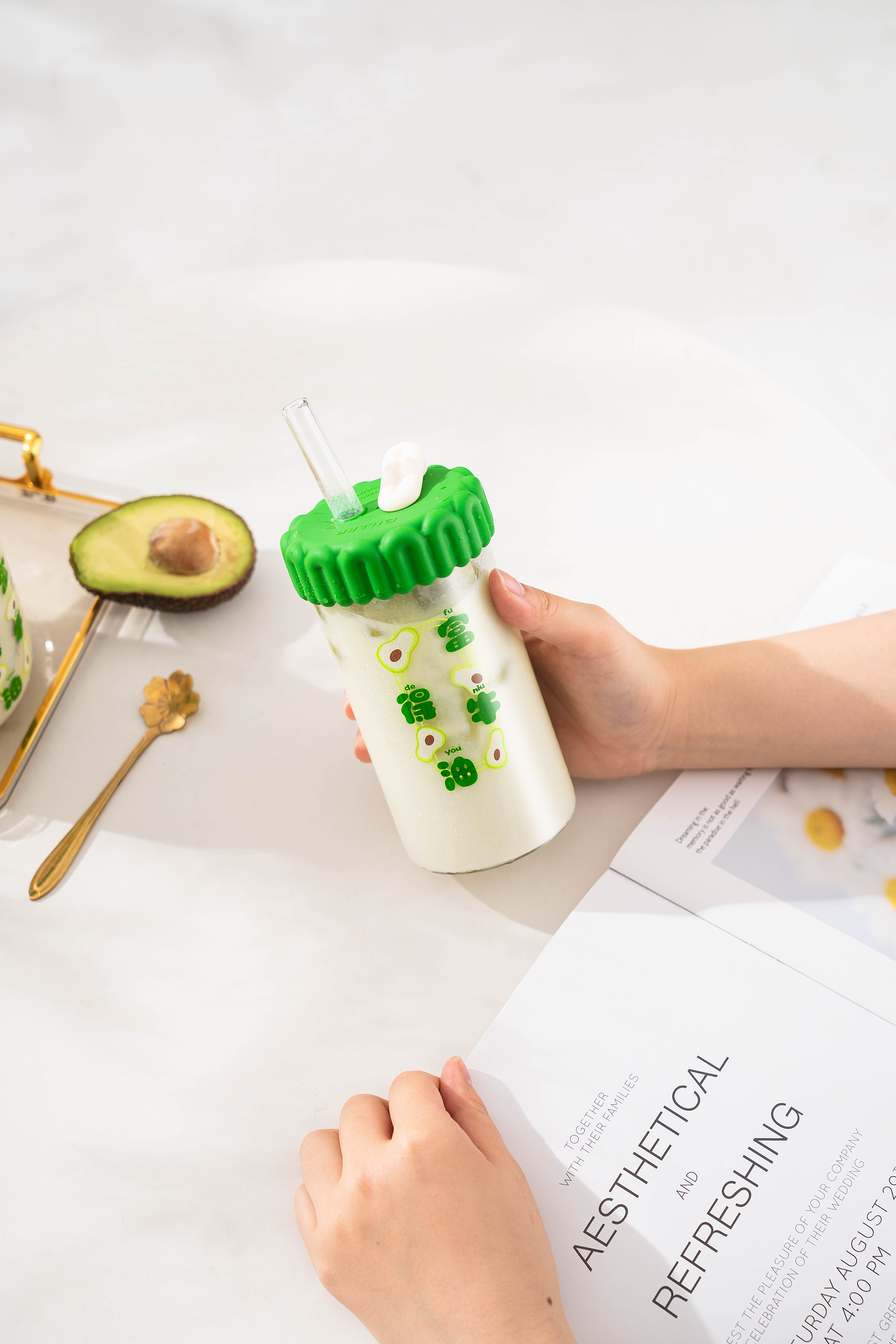 Cup design，flower receptacle，Silicone glass，lovely，healthy，Ins wind，Minimalist design ，