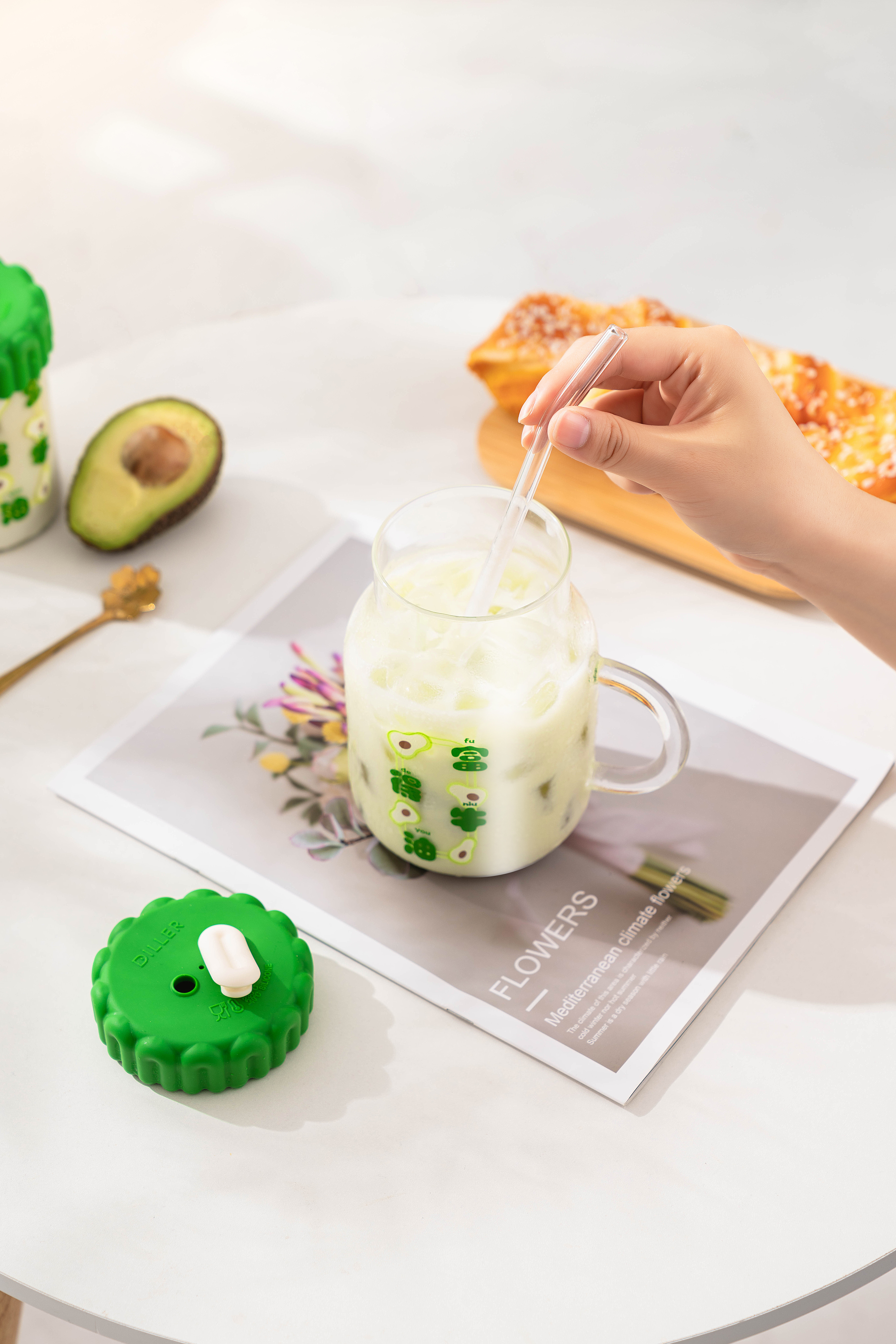 Cup design，flower receptacle，Silicone glass，lovely，healthy，Ins wind，Minimalist design ，