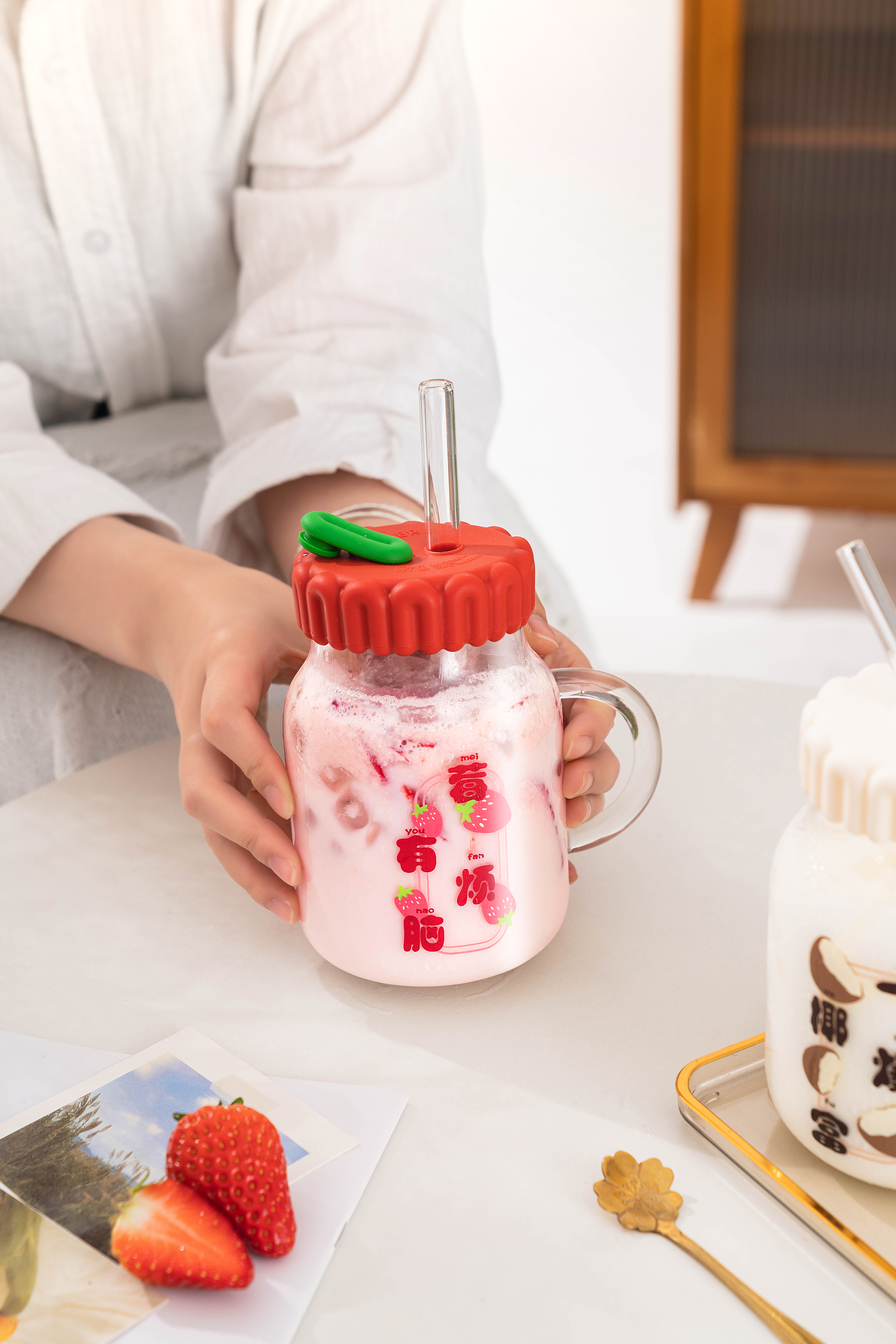 Cup design，flower receptacle，Silicone glass，lovely，healthy，Ins wind，Minimalist design ，