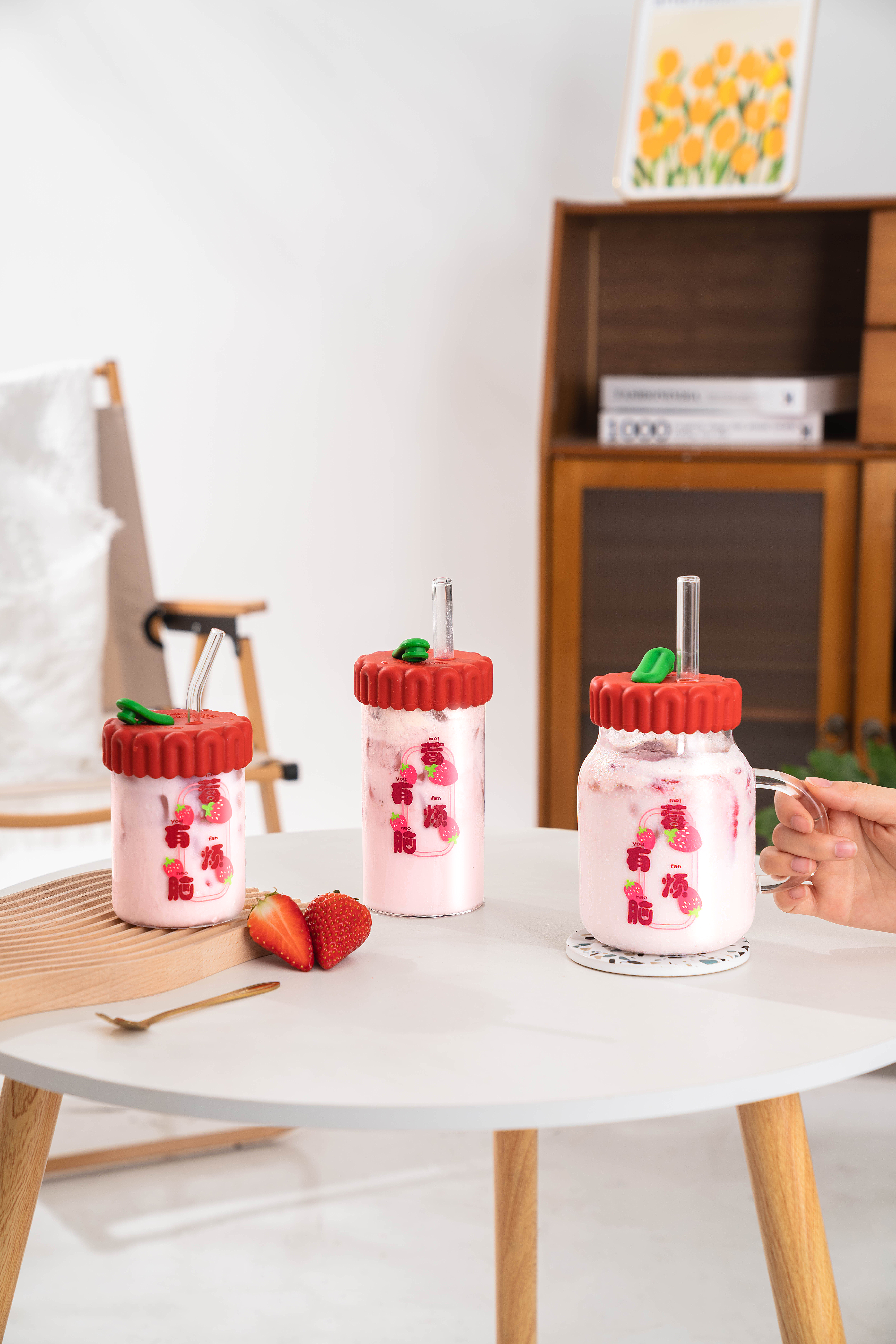 Cup design，flower receptacle，Silicone glass，lovely，healthy，Ins wind，Minimalist design ，