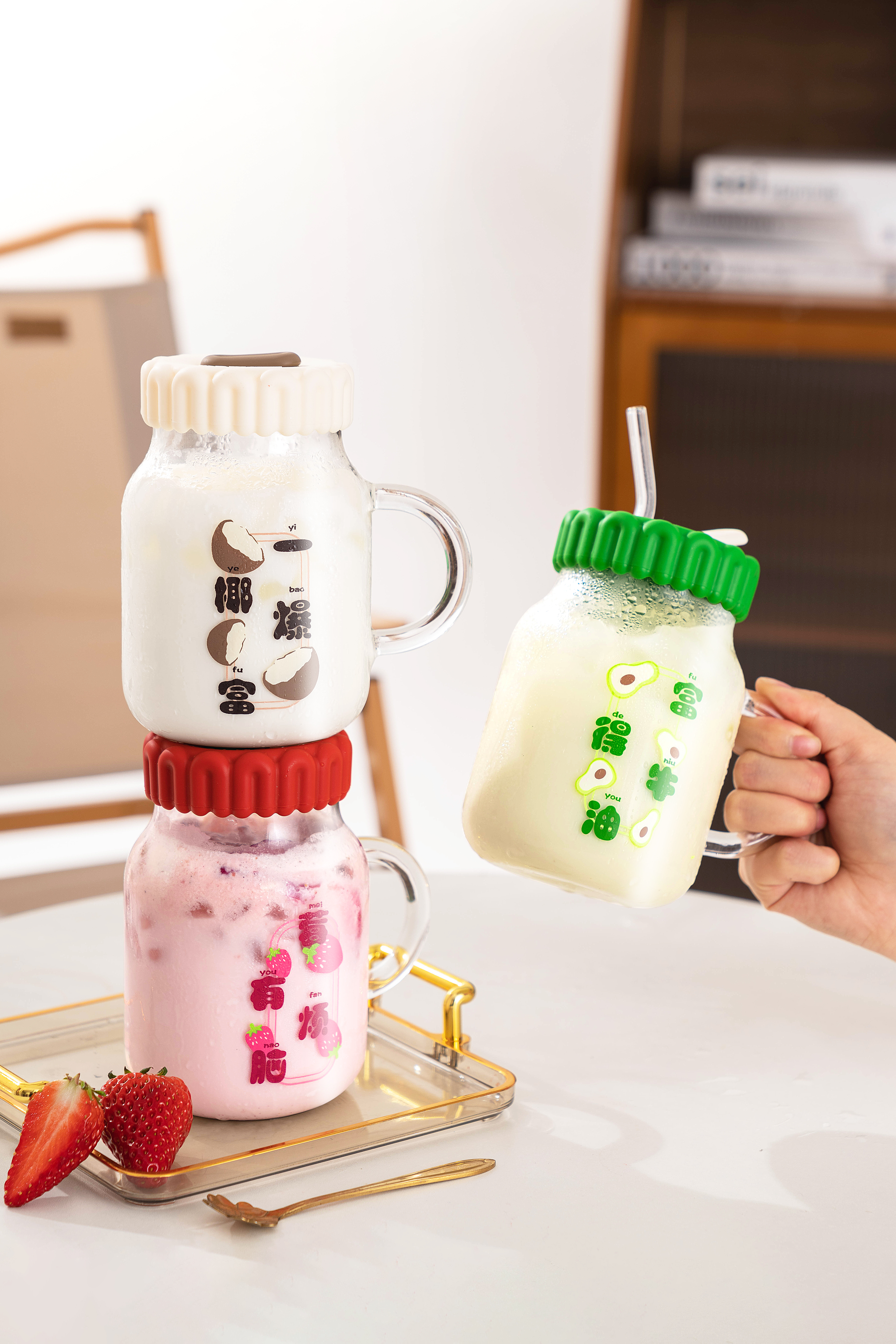 Cup design，flower receptacle，Silicone glass，lovely，healthy，Ins wind，Minimalist design ，