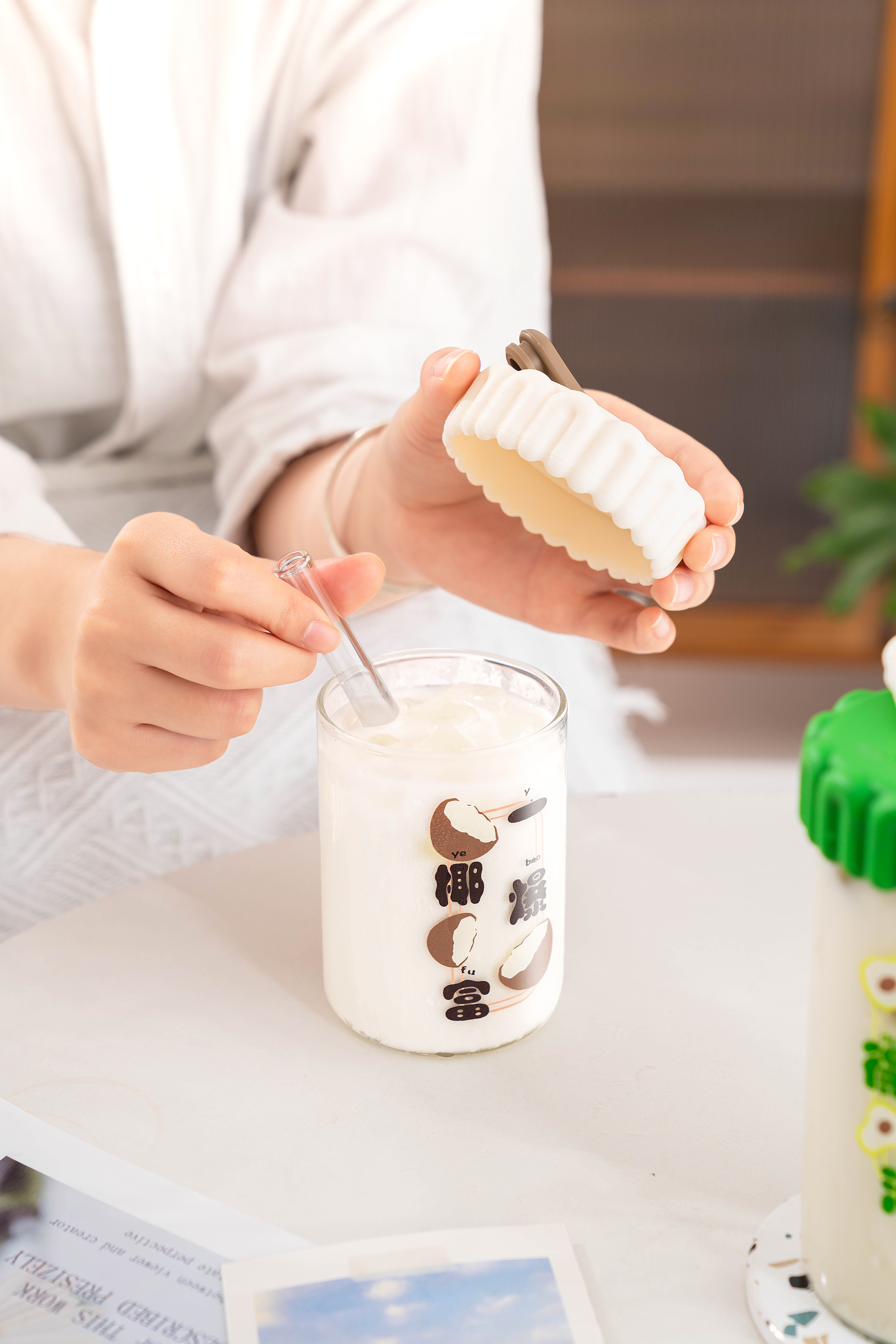 Cup design，flower receptacle，Silicone glass，lovely，healthy，Ins wind，Minimalist design ，