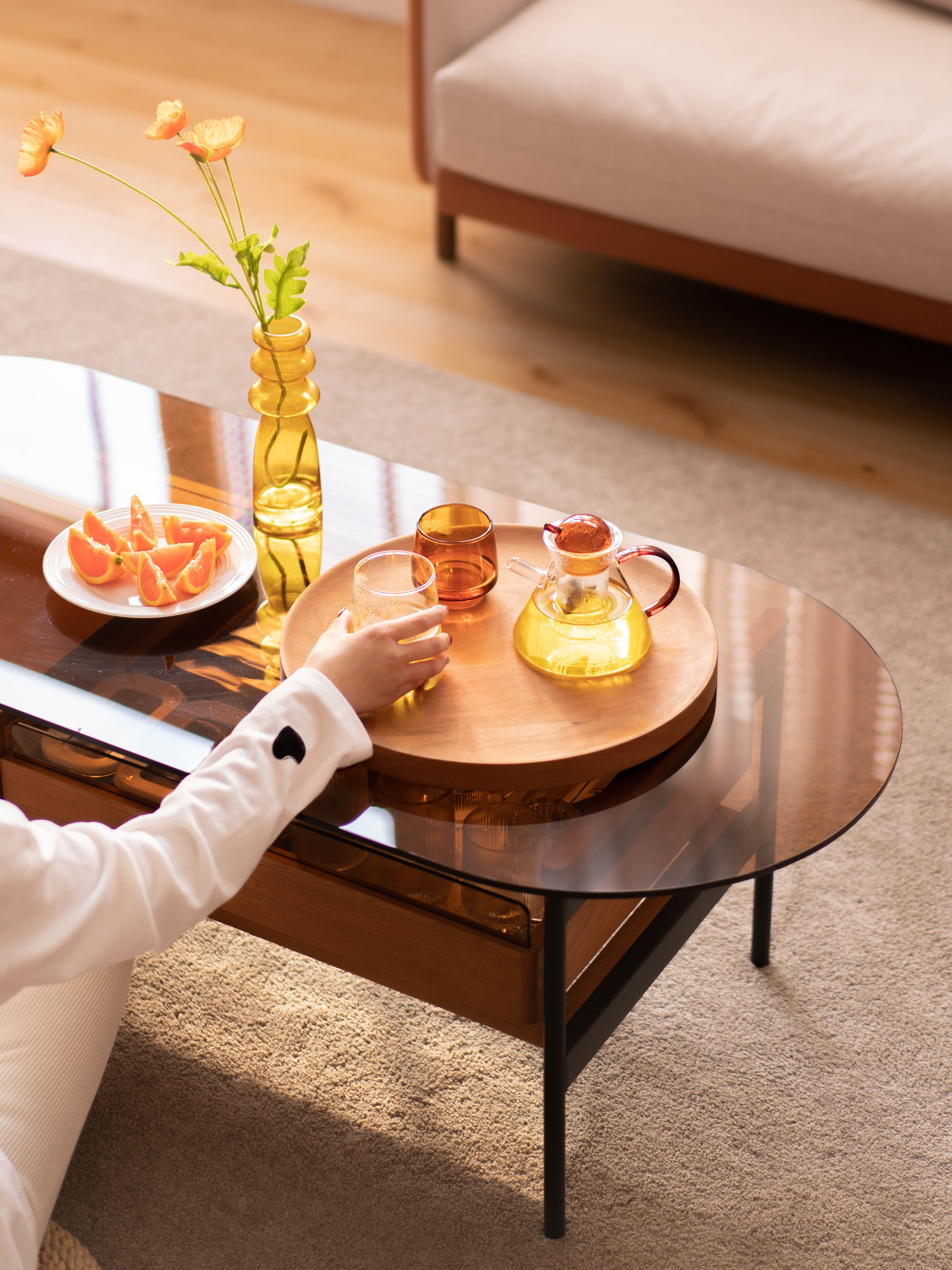 Solid wood furniture，furniture design ，product design，tea table，