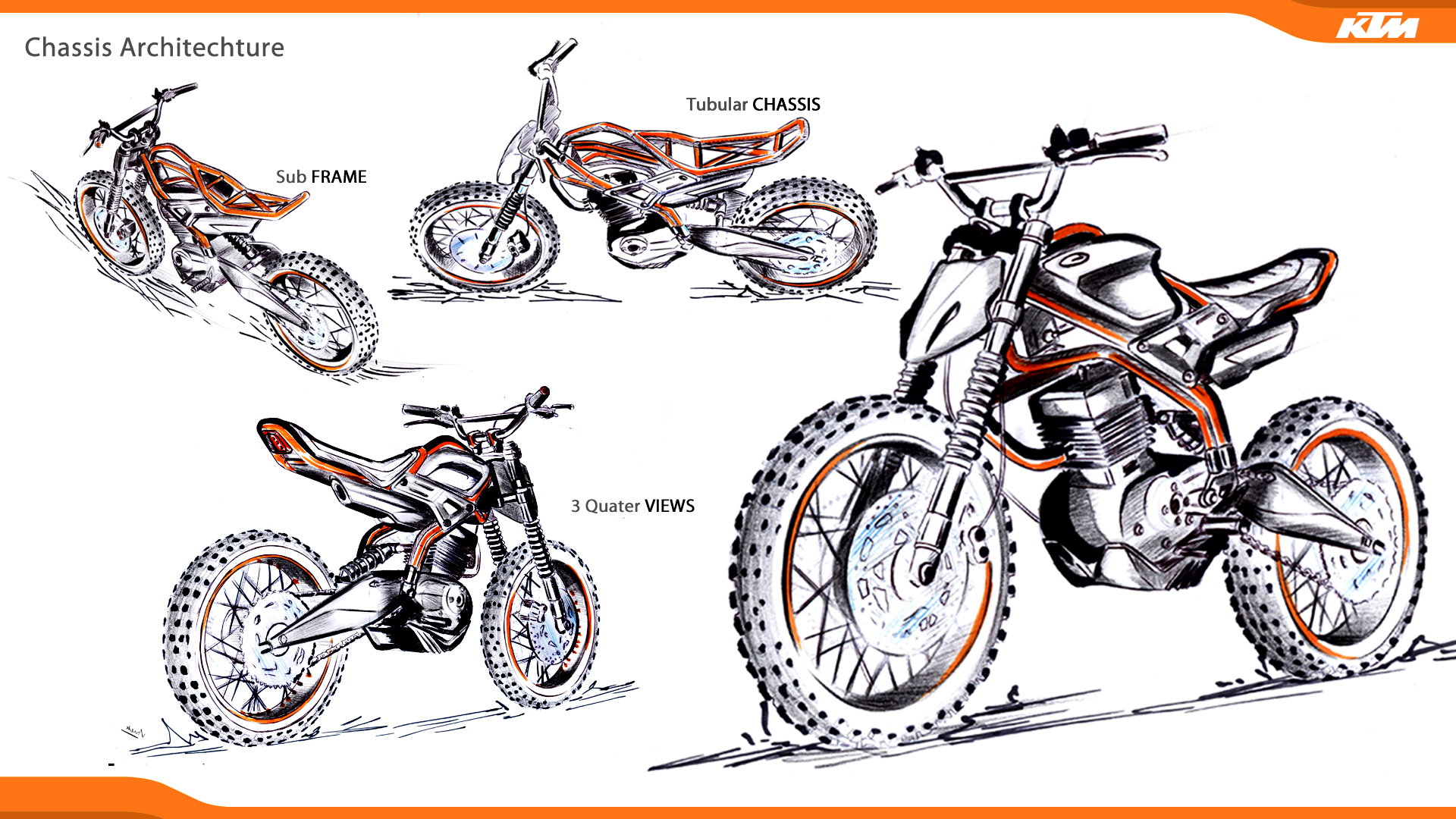 ktm，motorcycle，Hand drawn，design sketch，India，