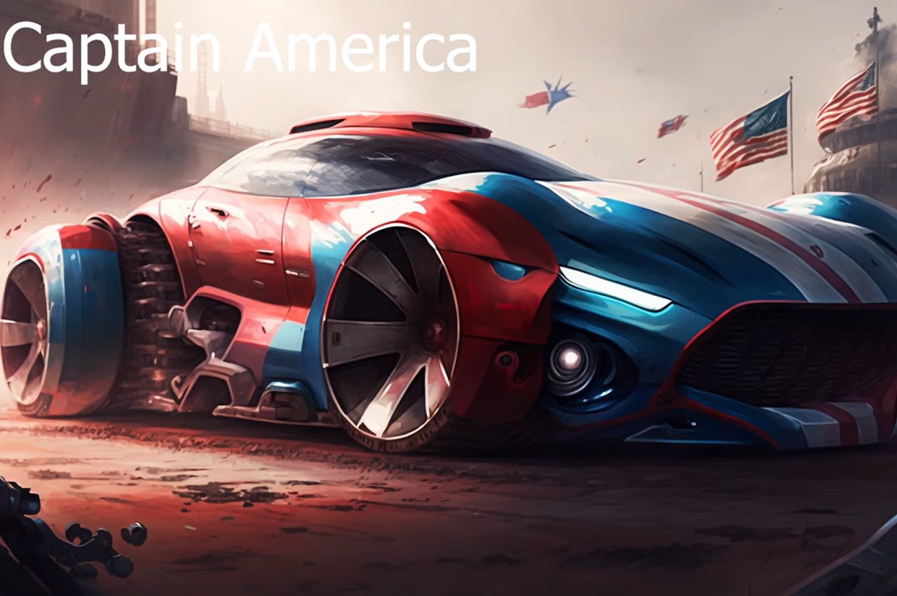 Marvel，AI generation，artificial intelligence，automobile，conceptual design，science fiction，