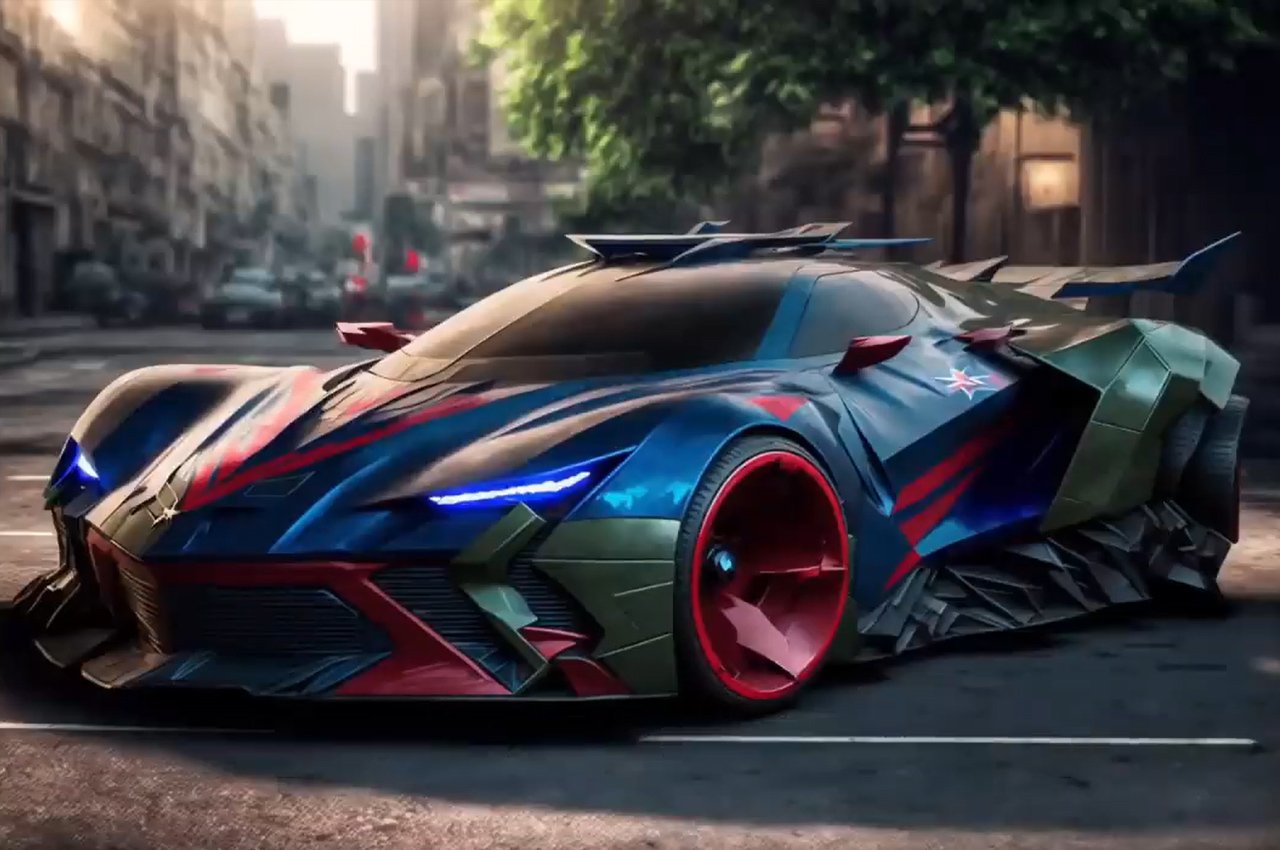 Marvel，AI generation，artificial intelligence，automobile，conceptual design，science fiction，