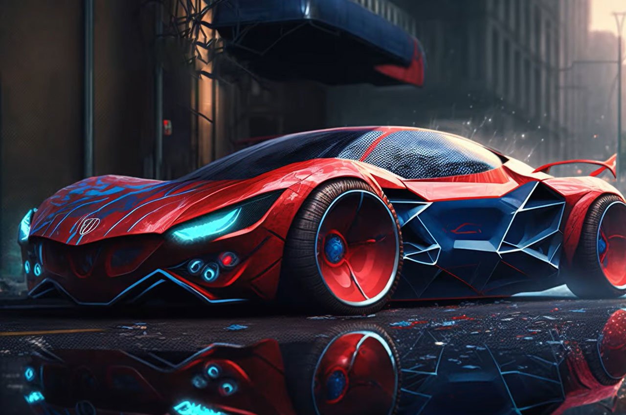 artificial intelligence，AI generation，conceptual design，science fiction，Marvel，automobile，