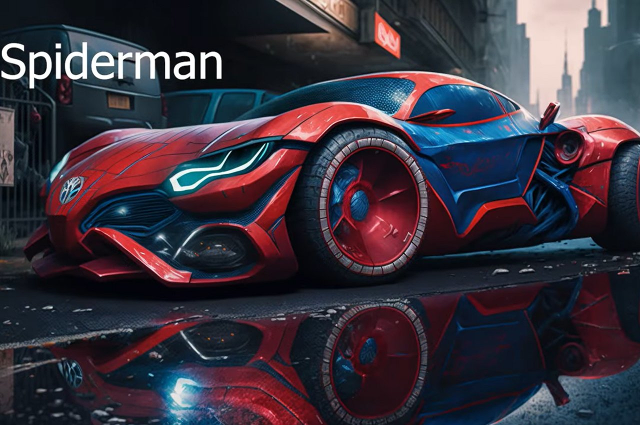 artificial intelligence，AI generation，conceptual design，science fiction，Marvel，automobile，