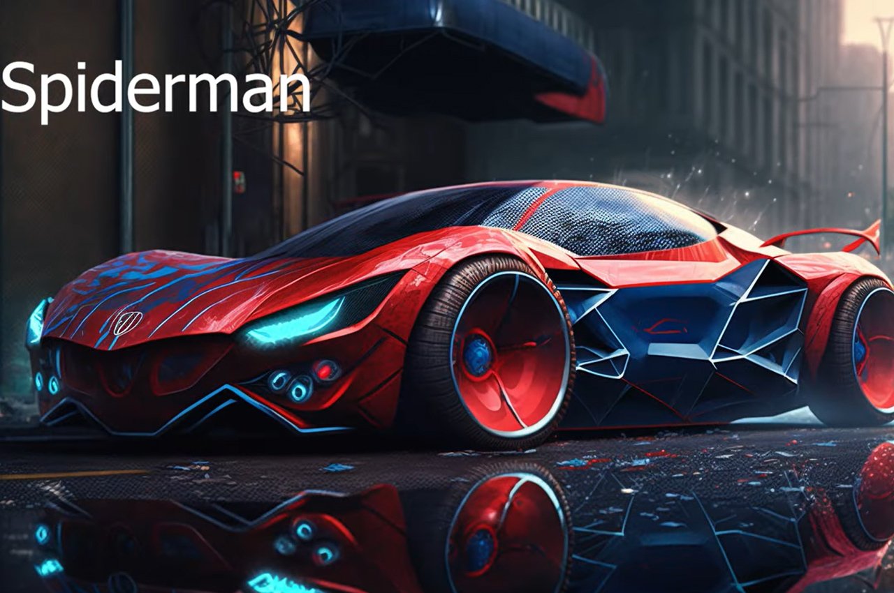 artificial intelligence，AI generation，conceptual design，science fiction，Marvel，automobile，