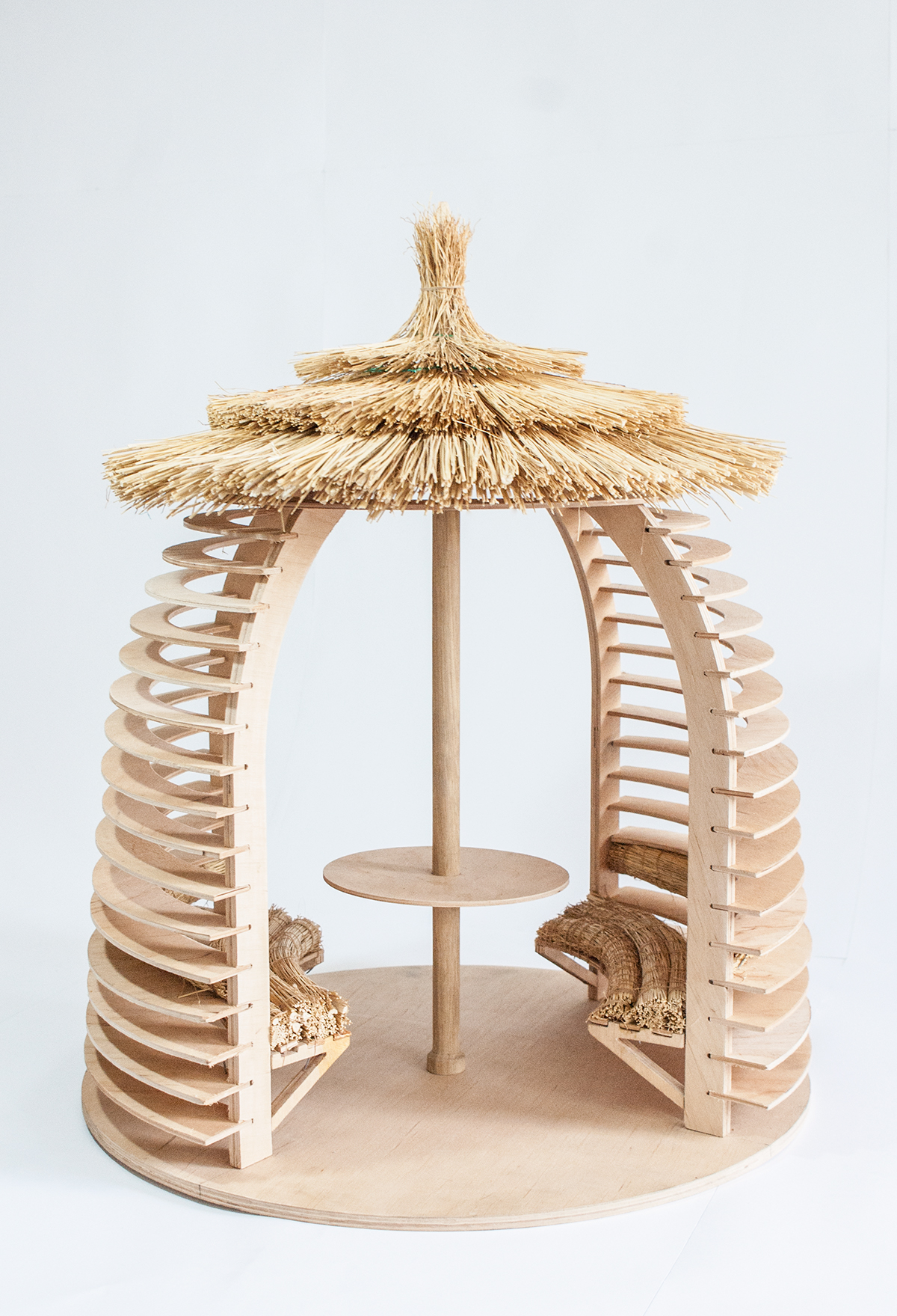 chair，communal facilities，pavilion，wood，Leisure Area，